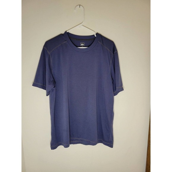 𝅺REI Men's Shirt Navy Blue - Size (L) - Excellent Condition - Picture 1 of 4